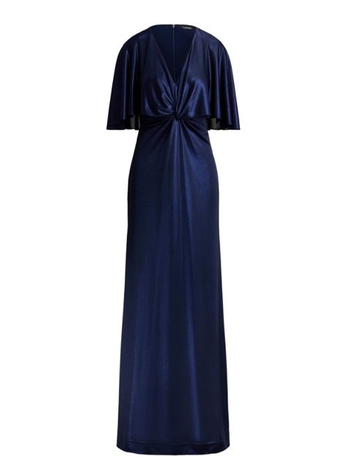 Elegant dark blue dress LAUREN RALPH LAUREN | PHINYA-SHORT SLEEVE-GOWN.NAVY
